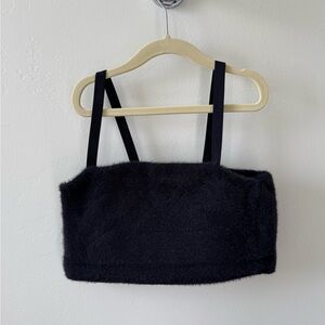 Whitney Simmons x Gymshark eyelash knit bandeau top Black - Medium